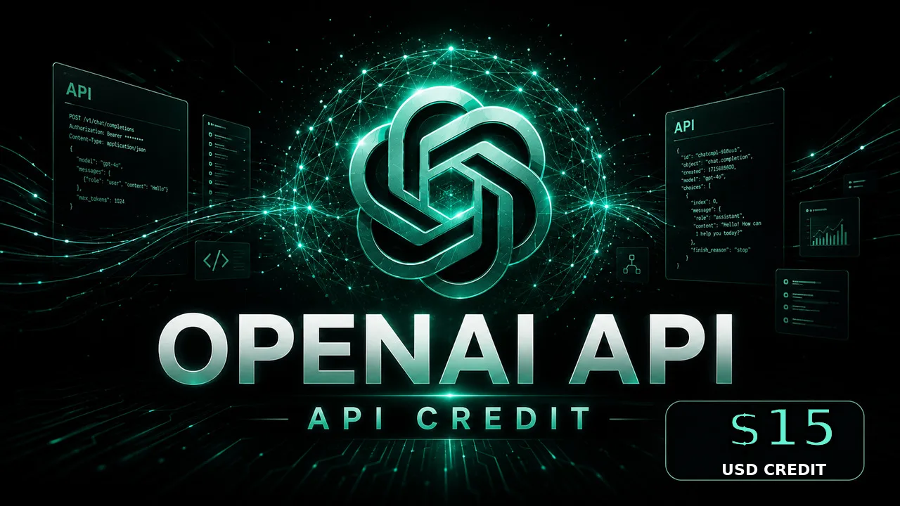 تصویر شارژ ۱۵ دلاری OpenAI API