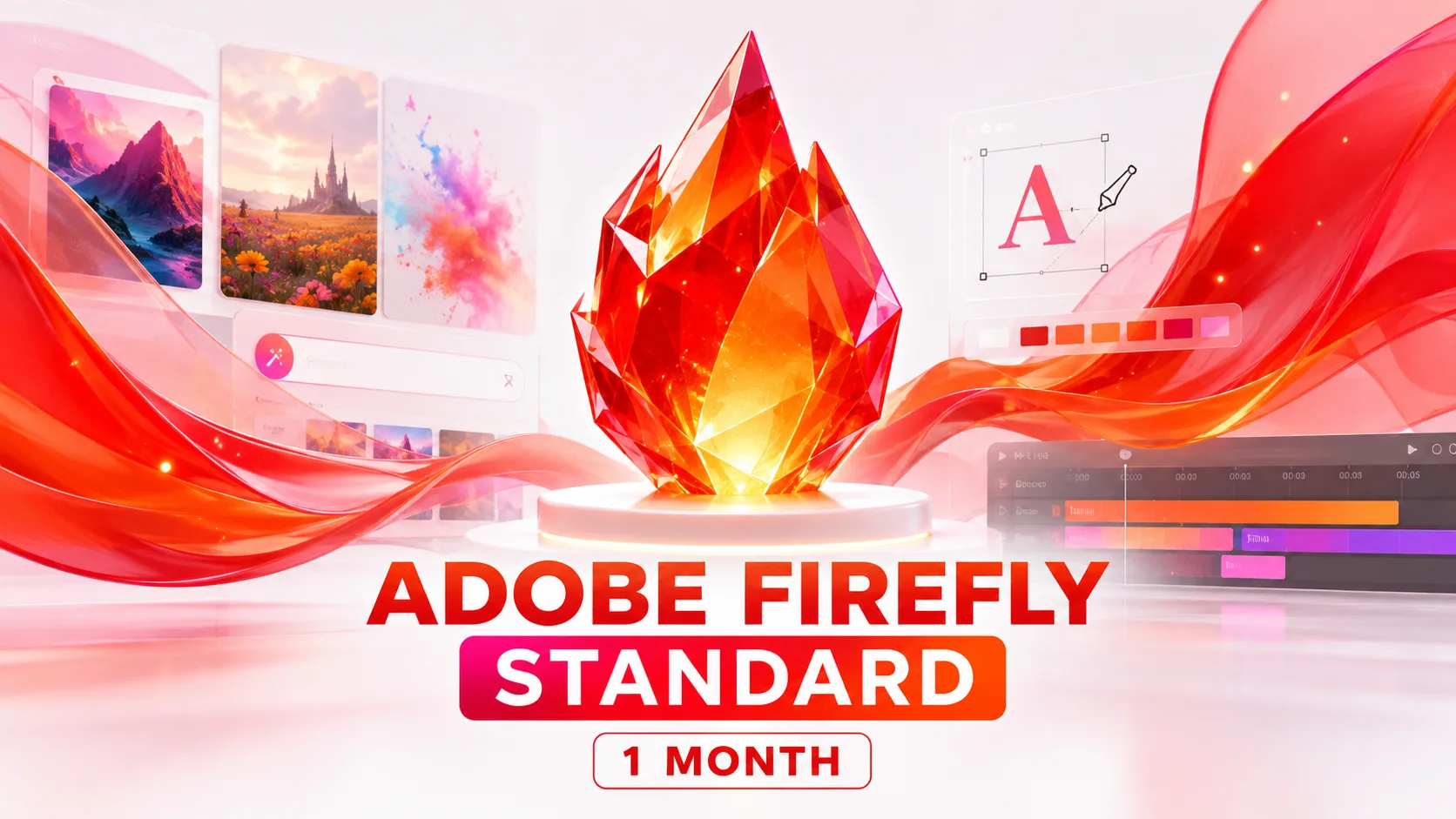 تصویر اشتراک یک‌ماهه Adobe Firefly Standard