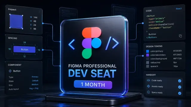 خرید اشتراک یک‌ماهه Figma Dev Seat