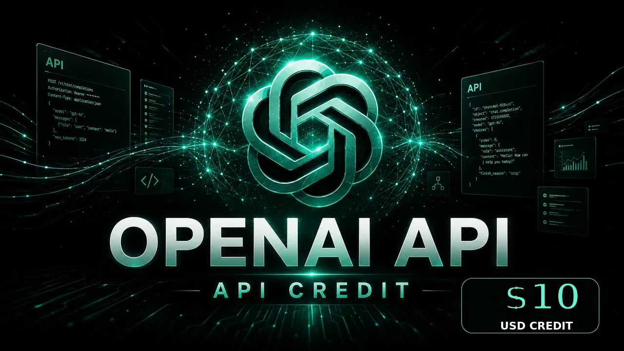 تصویر شارژ ۱۰ دلاری OpenAI API